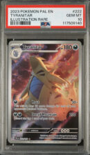 2023 POKEMON PAL EN TYRANITAR GEM MT 10 ILLUSTRATION RARE