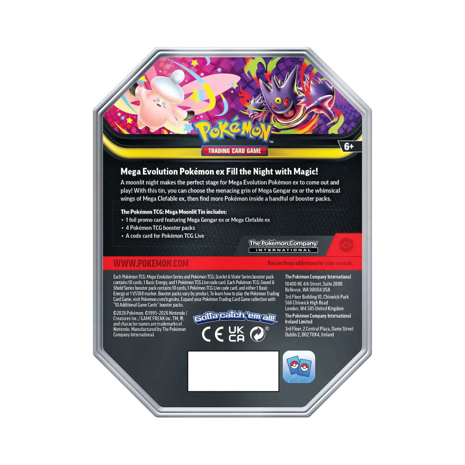 Pokémon TCG Mega Moonlit Tin (Chaos Rising) - Image 2